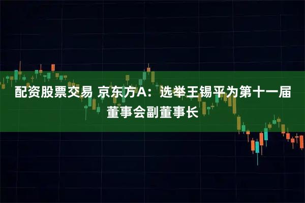 配资股票交易 京东方A：选举王锡平为第十一届董事会副董事长